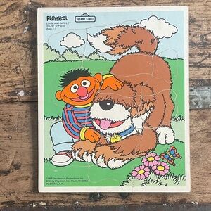 Vintage 1988 Playskool Sesame Street Puzzle-Ernie & Barkley